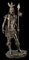 Indianer Krieger Figur - Krieger mit Speer | Dekofigur, Dekoartikel, Westerndeko, Skulptur, Statue, Bronzeoptik, H 48 cm