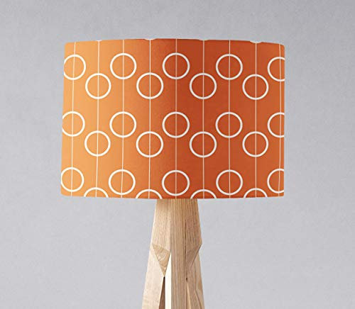 Retro-Lampenschirm der orange und weißen Kreise, Tischlampe oder Deckenlampe