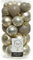 ETC 30er Set Kugelmix PVC mit Weihnachtskugeln Baumschmuck bruchfester Christbaumschmuck (Perle)