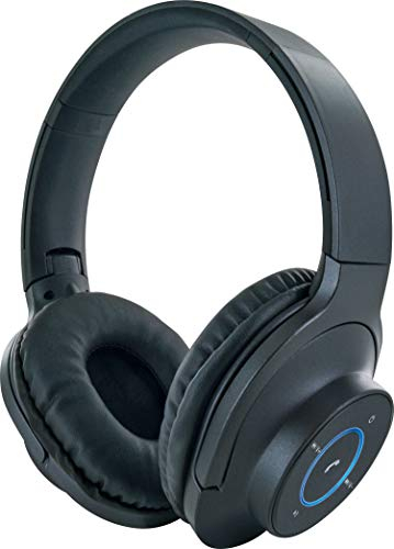 SCHWAIGER KH220BT 513 On Ear Bluetooth Kopfhörer Over Ear Bügelkopfhörer mit Mikrofon und seitlichen Bedienknöpfen Kunstleder Klinkenanschluss Laufzeit 8h Größe einstellbar schwarz