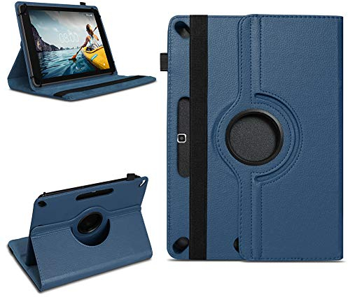 NAmobile Tablet Schutzhülle kompatibel mit Medion Lifetab P10752 Tasche Kunstleder Schutz Hülle Standfunktion 360 Drehbar Cover 10.36 Zoll Universal Case, Farben:Blau