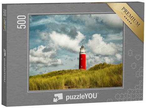 puzzleYOU: Puzzle 500 Teile „Der rote Leuchtturm der Insel Texel, Niederlande“ – aus der Puzzle-Kollektion Texel