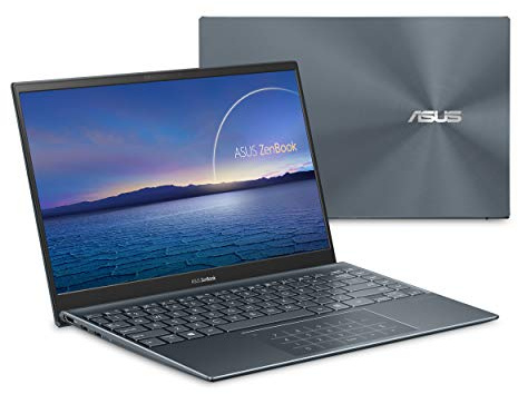 ASUS ZenBook 14 Ultra-Slim Laptop Pantalla FHD de 14 pulgadas, CPU AMD Ryzen 9 5900HX, gráficos Radeon Vega 7, 16 GB de RAM, SSD PCIe de 1 TB, NumberPad, Windows 11 Pro, gris pino, UM425QA-XH99