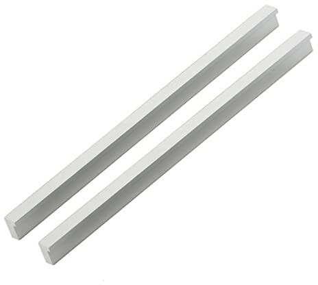 2 Piezas Tiradores para Muebles asas de aleación de aluminio plateado adecuado para armarios de cocina, cajones, gabinetes y unidades (320mm)
