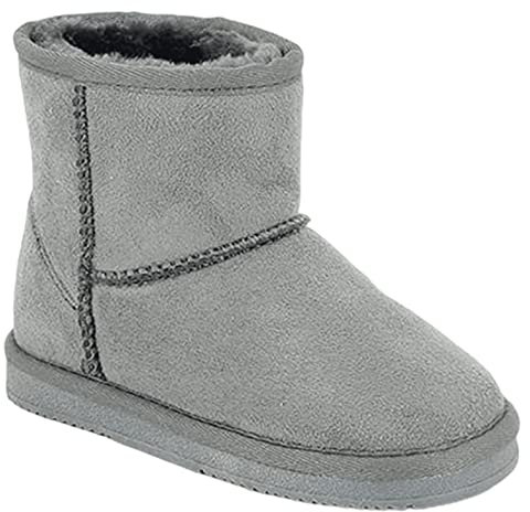 Grunland Crom PO1633 mini boot stivaletto soft in tessuto e pelliccia sintetica Grigio (numeric_31)