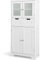 COSTWAY Meuble de Salle de Bain à 4 Portes 2 Tiroirs, Colonne Salle de Bain Armoire Haute avec Étagères Réglables pour Salon, Cuisine, 30 x 60 x 128 cm, Blanc