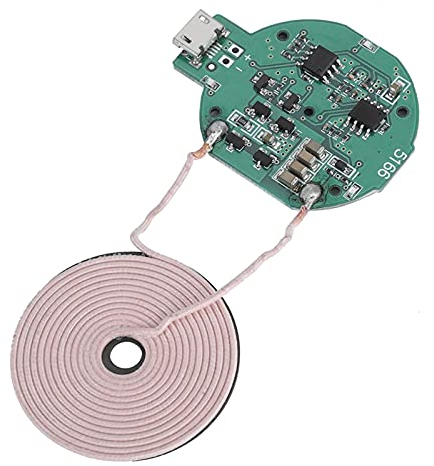 Qi-Wireless-Ladegerät-Sendermodul, Schnelle PCBA-Leiterplattenspule, Kabelloses Laden, Micro-USB-Anschluss, DIY-Wireless-Ladegerät-Teile