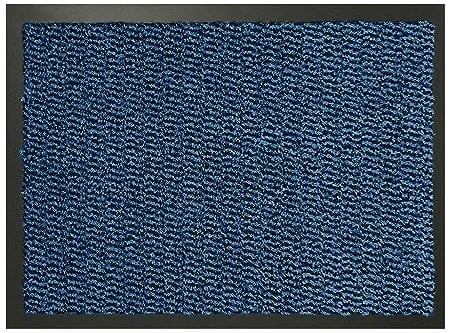2 UR DOOR Door Mat Dirt Trapper - Indoor And Outdoor Durable Non-Slip Doormats - Large Rubber Floor Mats For Doors, Hallways, Home, office - Super Dust Absorbent(Blue, 60cm x 90cm)