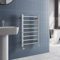 Solaro® 800 x 500mm Square Bar Straight Heated Towel Rail Radiator Modern Central Heating Bathroom Warmer Wall Mounted Ladder Rad, Polished Chrome