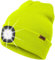 ATNKE LED Beleuchtete Mütze mit Licht,Wiederaufladbare USB 4 LED Beleuchtete Laufmütze Extrem Heller Lampe Winter Warme Stricken Mütze Technik Geschenke für Herren und Damen/Fluorescent Yellow