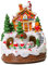 Amagogo Spieluhr, Weihnachtsdörfer, Häuser, Weihnachtsszene, Weihnachtsdekoration, Plätzchenhaus, Figur für Tischdekoration, Feiertage