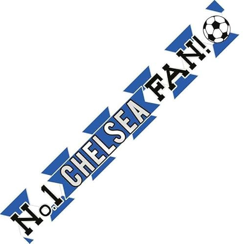 FANCYDRESSCOZ Chelsea Number 1 Chelsea Fan Football Banner Birthday Party Decor Footie No.1 Chelsea Supporter