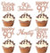 30 Stück Vintage 1934 Cupcake Toppers Glitzer Happy 90th Geburtstag Tortendeko Cheers to 90 Fabulous Ninety Kuchen Deko für 90th Geburtstag Hochzeit Jahrestag Party Rosegold