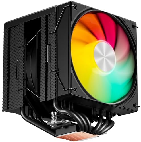 upHere gaming ARGB CPU Cooler,Dual Tower 6 Heat Pipes CPU Kühler,120MM RGB Lüfter,Ohne Entfernen des Lüfters zu Installieren den CPU Kühler,für AMD AM4 AM5/Intel 2011/2066 (X79/X99),PC Kühler,UE2KC6