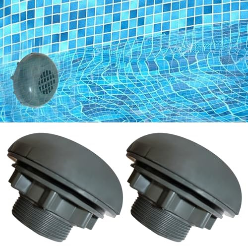 Hekasvm Einlass/Auslass Ventil für Kompatibel mit Coleman, Intex, Bestway, Oberirdischen Poolfilterpumpen, Poolpumpen-Ersatzteilen, für 1-1/2 Zoll Schlauch (Filterventil x 2)