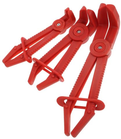 VILLFUL 3st Ölrohr-schneidzange Schlauch Pinch-clamp-werkzeug Zange Abklemmen Kraftstoffleitungszange Umkehrzange Bremsleitungsklemme Klemmzange Zangenwerkzeug Kfz-werkzeuge Plastik Rot