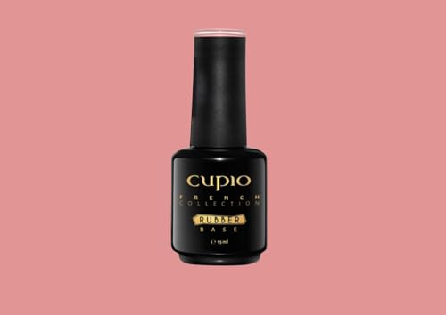 Cupio Rubber Base French Collection – Rose – UV/LED Builder Gel 15 ml – Zarter Rosaton – Perfekte Basis für French Nägel & natürliche Maniküre