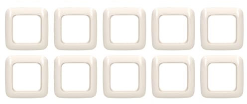 10 Stück Busch-Jaeger Busch-Duro 2000 SI Set: 2511-212 Abdeckrahmen 1-fach Rahmen (Duroplast) Cremeweiß 2CKA001725A0548