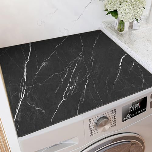 Tappetino Antiscivolo per Lavatrice e Asciugatrice 50x50cm,Super Assorbente Tappetino Protezione Superiore per Lavatrice a Tamburo Coperchio Universale per Frigorifero Cucina Lavanderia (Multicolore5)