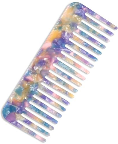 Peigne à boucler antistatique pour femme - Peigne à cheveux avec grande denture - Peignes incassables - Brosse à cheveux grossière - Peigne large pour cheveux bouclés et cheveux longs