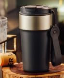 MeYuxg Acero Inoxidable Termo Cafe, Doble Capa Termo Cafe 500ML, Vaso Termico Cafe Mantener Caliente Durante 6 Horas - Congelar Durante 6 Horas, Taza Termo Cafe para Llevar, Fácil de Limpiar(Negro)