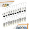 20 Pièces Crochet à Linge Portable Métal - Clips de Cintre à Linge en Acier Inoxydable-Cintre Pince Crochets - Pince de Rangement pour Armoire pivotante à 360 ° pour Pantalons, Serviettes, etc
