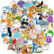 Sticker Tiere Cute 100 Stück Aufkleber Kinder, Schön Mix Tiere Aufkleber, Wasserdichte Vinyl Sticker für Scrapbook Trinkflaschen Journal Laptop Tagebuch Skateboard Notebook Hefte Tasse Macbook usw