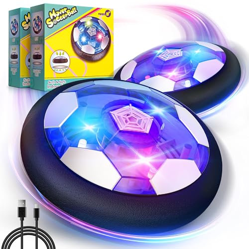 Hot Bee Fußball für Kinder Air Power Fussball Geschenk für Jungen 3-10 Jahre Spielzeug für Kinder Kinderspielzeug für 4-7 Indoor Fußball Aufladbar Schwebender Hoverball Geburtstagsgeschenk Mädchen 5-6