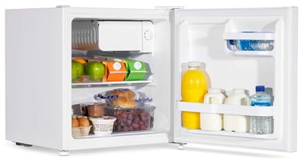 Baridi Tabletop Fridge with Ice Box, 46L Capacity, Adjustable Thermostat, Reversible Door - DH256