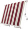 Paluplus Tenda da Sole a Caduta, Misura 300x250 cm, Senza Cassone con braccio avvolgibile e Braccetti Fermatenda, Telo Resistente 280 g/m², per Balcone e Terrazzo -3900F (Bordeaux e Crema)