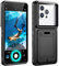 Focusor Wasserdicht Handyhülle,IPX8 Professionelle Universelle Tauchen Hülle [wasserdichte Testfunktion] [Unterwasser-Touchscreen] für iPhone Samsung Xiaomi,Schnorcheln Surfen Case 6.1-6.9,Schwarz