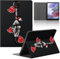 Funda Tablet para Apple iPad Pro (2021/2020/2018) 12.9‘’, Carcasa Anime Naruto Akatsuki Manga japonés Cartoon Patrón de Cubierta Protectora Cover Plegable Cuero de PU Función de Soporte Case