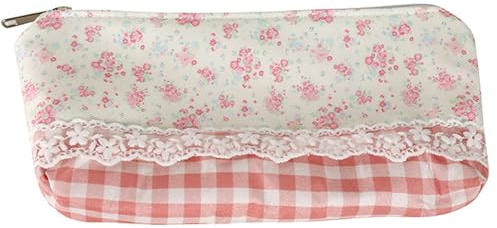 Qiwenr Federmäppchen Bleistift, Cord Stoff Federtasche, Pencil Case Aesthetic, Schlamppermäppchen Cord, Studium Must Haves Stifte Mäppchen Aesthetic, für Kosmetiktasche, Ideale Geschenkauswahl (Rosa)
