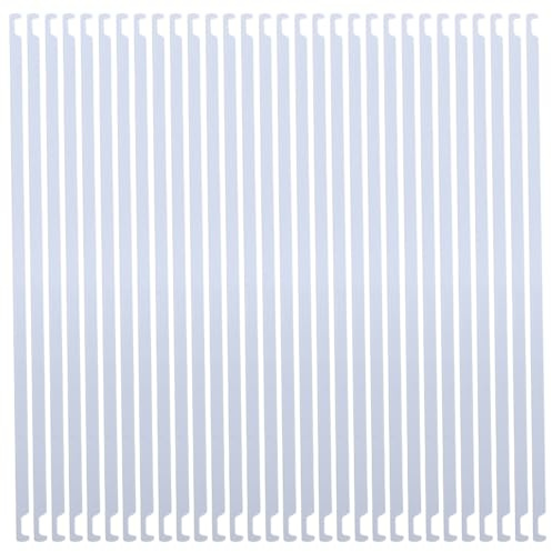 LOORGVEL 50 Stück Metall Hängeregisterleisten Weiß Robuste File Folder Frame Bars Langlebige Trennleisten für Büro Dokumenten Organizer Einfache Installation für Aktenrahmen