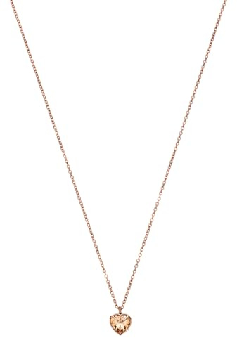 Purelei Sweetheart Kette – wasserfest & verstellbar | Herzförmiger Zirkonia in Champagner | Edelstahl & 18K Vergoldung | Filigrane Damenkette mit Liebe zum Detail
