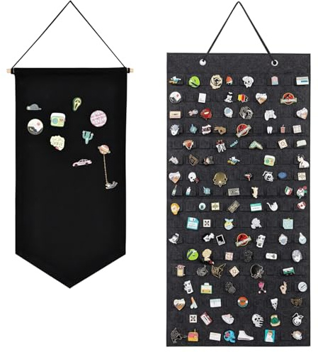 2PCS Pin Badge Display, Pin Display, Pin Badge Holder, Easy to Store and Organize Jewelry, Badges and Medal, for Home Decoration and DIY Projects(76 x 40cm,43.5cm x 22cm)