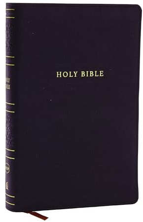 NKJV Personal Size Large Print Bible with 43,000 Cross References, Black Leathersoft, Red Letter, Comfort Print: New King James Version, Black, ... Reference Bible, Red Letter, Comfort Print