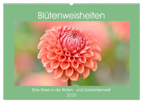 Blütenweisheiten (Wandkalender 2026 DIN A2 quer), CALVENDO Monatskalender: Eine wunderbare Reise in die Blüten- und Gedankenwelt (CALVENDO Natur)