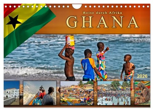 Reise durch Afrika - Ghana (Wandkalender 2026 DIN A4 quer), CALVENDO Monatskalender: Ghana, faszinierender Staat im Westen Afrikas. (CALVENDO Orte)
