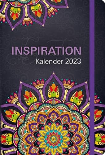 Inspiration - Kalender 2023: Taschenkalender mit Lesebändchen und Gummiband