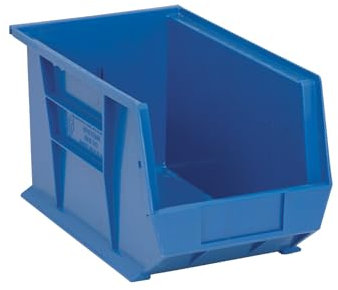 Quantum QUS242 Plastic Storage Stacking Ultra Bin, 13-Inch by 8-Inch by 8-Inch, Blue, Case of 12