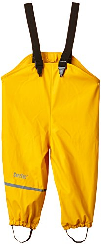 CareTec Unisex Kinder Rain Overall - Pu W. Fleece Regenhose, Yellow (324), 86 EU