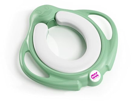Okbaby weicher Toilettensitzverkleinerer mit weicher gepolsterter Sitzfläche. grün
