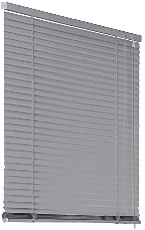 Deco4Me Alu Jalousie mit Bohren für Wand- & Deckenmontage (Silber, 50 x 130 cm) - Fenster Rollo mit Aluminium-Lamellen 25 mm breit - Venetian Blinds, Jalousetten, Lamellenjalousie, Lamellenrollo