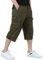 KEFITEVD Homme Shorts de Décontracté 3/4 Pantalon Cargo Ample Coton avec Poches Zippées pour Mâle Bermuda,Armée Verte,38