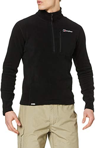 Berghaus Men's Prism Micro Polartec Fleece Jacket | Added Warmth | Extra Comfortable, Black/Black, XS