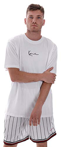 Karl Kani Herren KKMQ12002 SMALL Signature Tee WHT White, XL