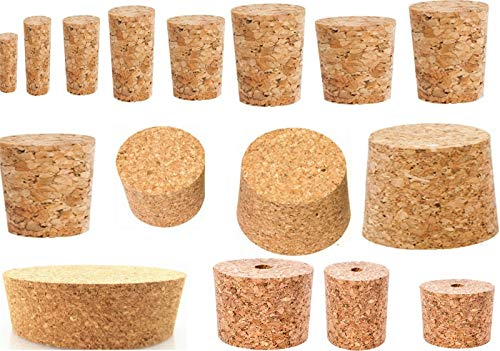lilawelt24 Fasskorken 16 Größen zur Auswahl KORKEN aus NATURKORK Flaschenkorken STOPFEN Spitzkorken (55/45 mm)