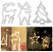 3 Pièces Moules en Silicone Époxy de Noël Moule en Résine Père Noël Moule en Résine de Sapin de Noël Moule en Résine d'élan DIY Pendentif Silicone avec Trou de Suspension pour Ornement Décoration