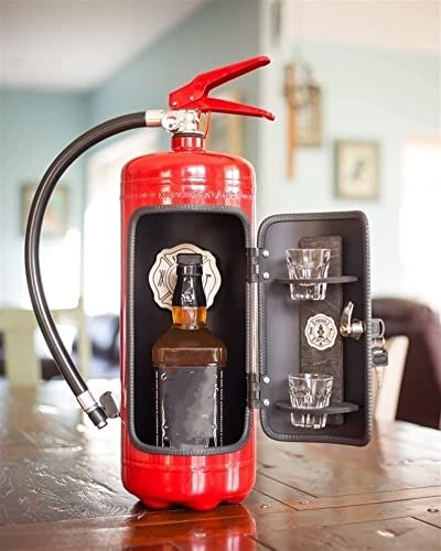 Estintore Mini Bar Mini Bar In Metallo Fatto A Mano Regalo Creativo Estintore Forma Sistema di Conservazione Del Vino Regalo Per Whisky Amante Pompiere Novità Bar Campeggio Picnic